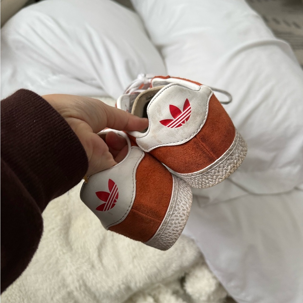 Adidas Orange and White Casual Shoes